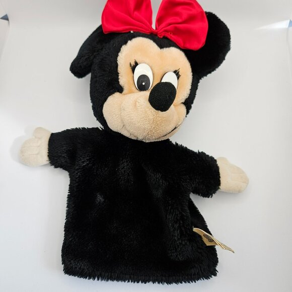 Disney Minnie Mouse Hand Puppet Plush 12” Applause Wallace Berrie & Co #28 Vntg - Picture 1 of 5